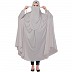 Free size jilbab with nose piece- Silver Grey